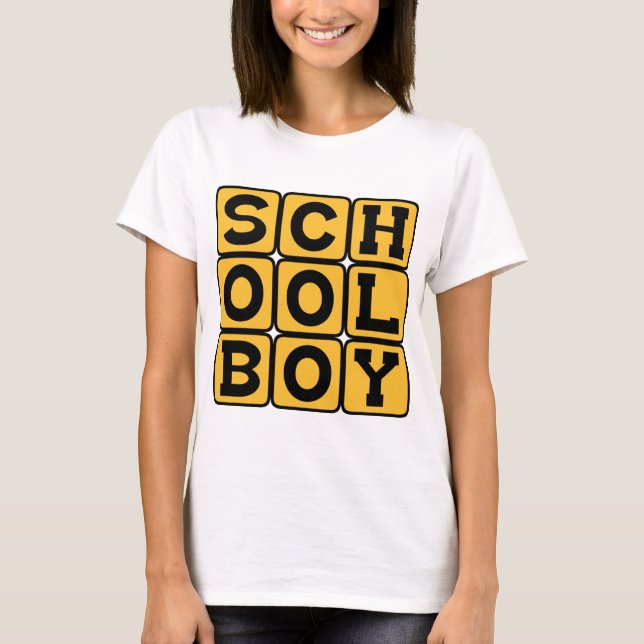 Schuljunge, männlicher Schüler T-Shirt (Vorderseite)