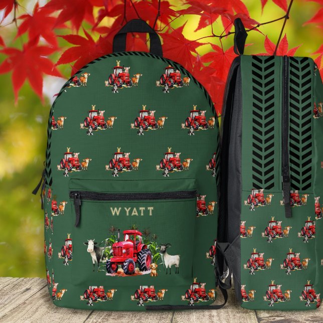Schuljungen-Traktor-Muster Bedruckter Rucksack (Von Creator hochgeladen)