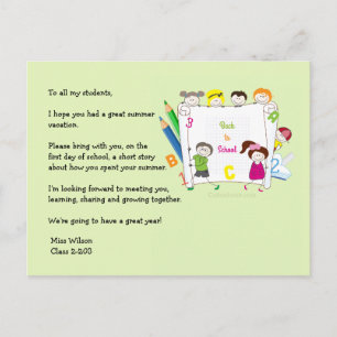 Schulkids Lehrer's Ice Breaker Postkarte