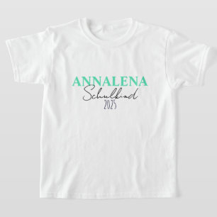 Schulkind 2026 - türkis Einschulung T-Shirt