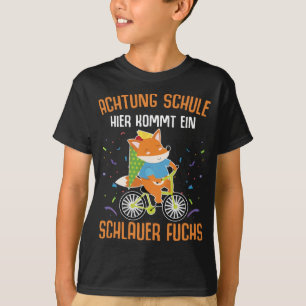 Schulkind Fahrrad Schlauer Fuchs T-Shirt
