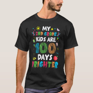 Schulkinder der 2. Klasse 100 Tage heller Lehrer T-Shirt