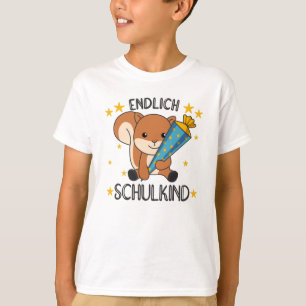 Schulkinder-Eichhörnchen-Schule T-Shirt