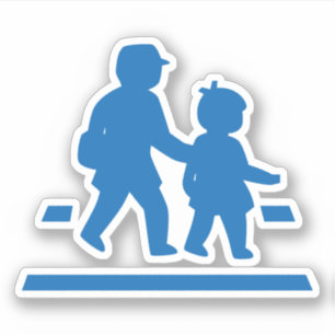 Schulkinder >> Japanisches Verkehrszeichen Aufkleber
