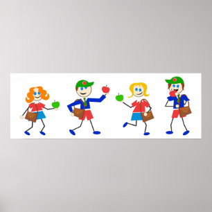 Schulkinder Poster