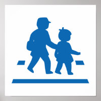 Schulkinder überqueren >> Japanisches Verkehrszeic