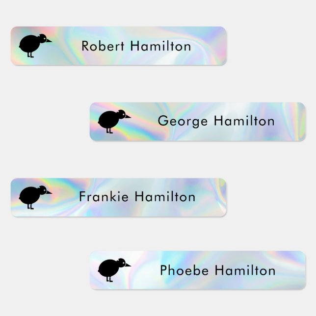 Schulkinder Wasserdichte Holografie mit Vogelmotiv Etiketten (Gruppe)