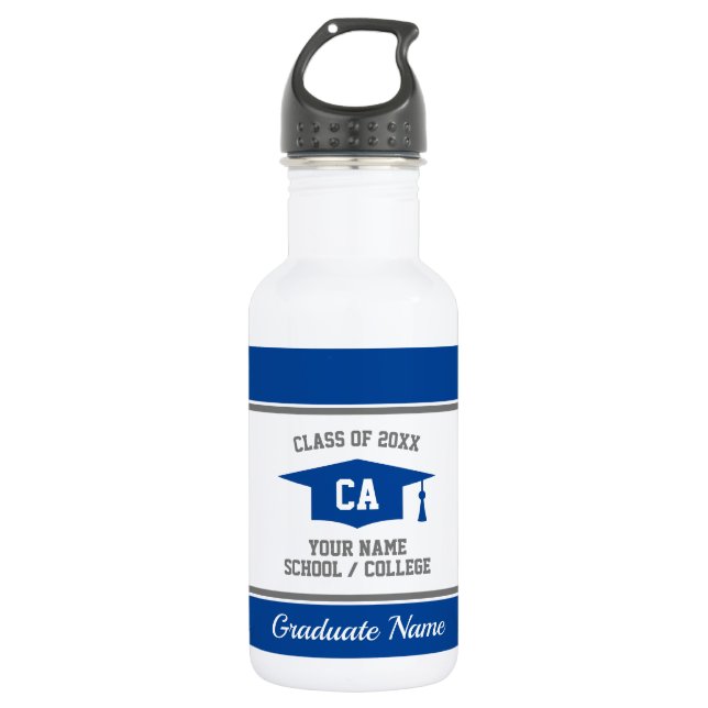 Schulklasse Abschluss 2025 individuelle Name Edelstahlflasche (Vorderseite)