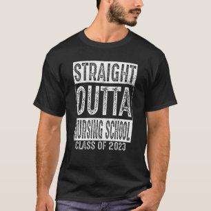 Schulklasse "Straight Outta Nursing School 2023" A T-Shirt