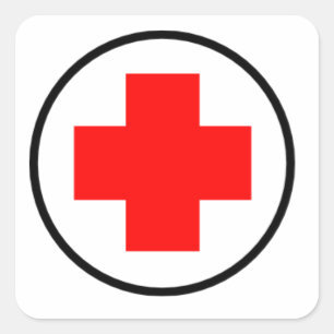 Schulkrankenaufkleber Quadratischer Aufkleber
