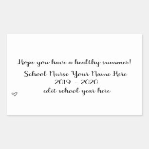 Schulkrankenaufkleber Rechteckiger Aufkleber