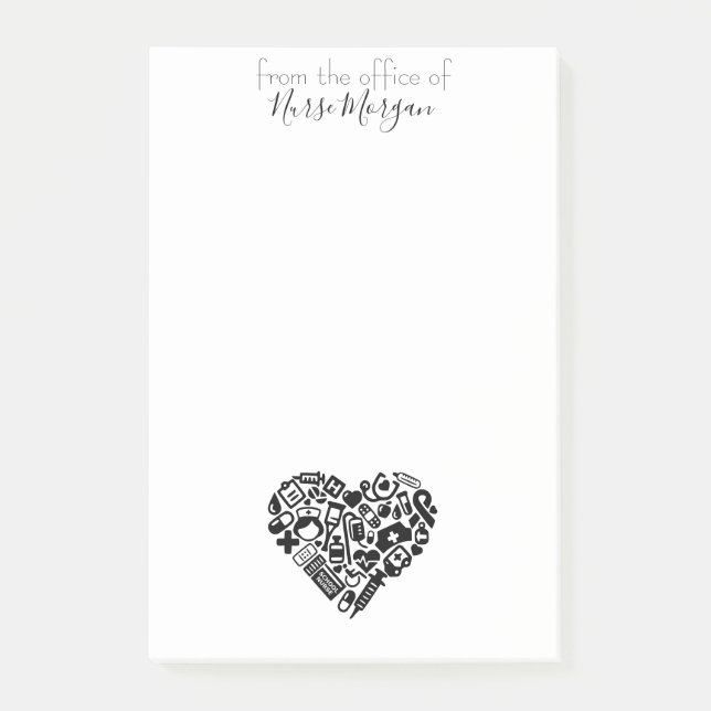 Schulkrankendesign Post-it Klebezettel (Vorderseite)