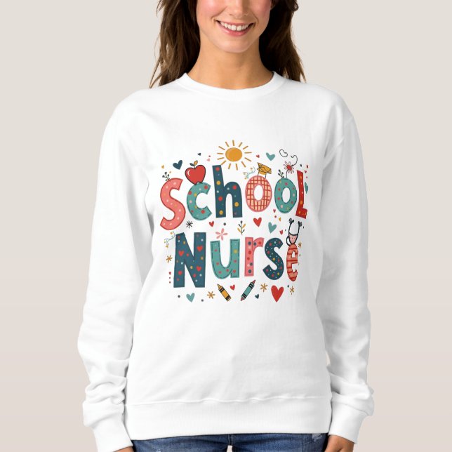 Schulkrankenkur - Spaß im farbenfrohen Stil Sweatshirt (Vorderseite)