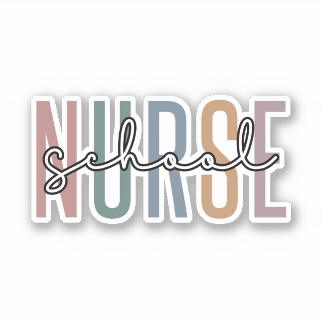 Schulkrankenpfleger | School Nurse RN Wertgeschenk Aufkleber (Vorderseite)