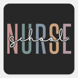 Schulkrankenpfleger | School Nurse RN Wertgeschenk Quadratischer Aufkleber