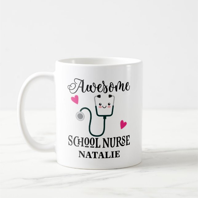 Schulkrankenschwester-Anerkennungs-Wochen-Geschenk Kaffeetasse (Links)
