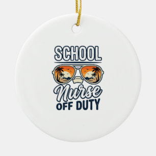 Schulkrankenschwester Außer Dienst Vintage Sonnenb Keramik Ornament