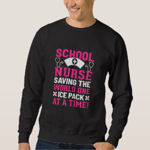 Schulkrankenschwester der Frauen rettet die Welt m Sweatshirt