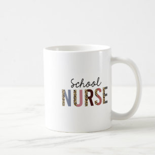 Schulkrankenschwester Leopardendruck Krankenpflege Kaffeetasse