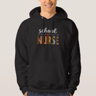 Schulkrankenschwester Leopardendruck Pflege Rückke Hoodie