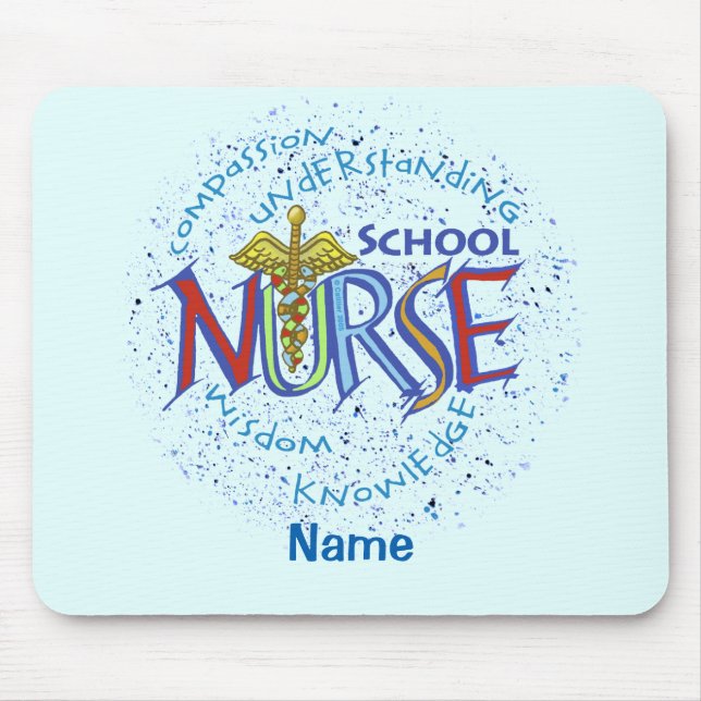 Schulkrankenschwester-Motto Mousepad (Vorne)