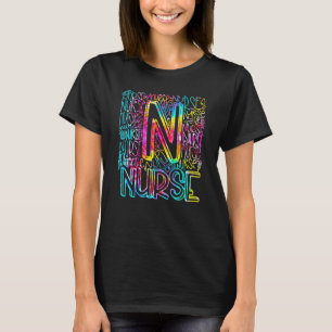 Schulkrankenschwester Tie Dye Würdigungstag Hallo T-Shirt