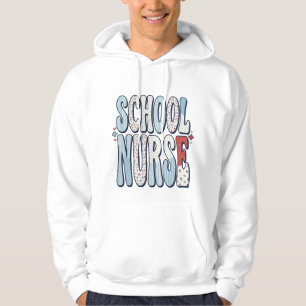 Schulkrankenschwester Vintage-Blumen-Typografie-Sh Hoodie