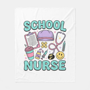 Schulkrankenschwester Vintage-Medizin-Collage-Shir Fleecedecke
