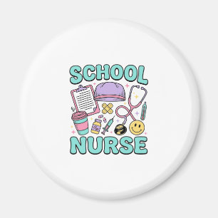 Schulkrankenschwester Vintage-Medizin-Collage-Shir Magnet