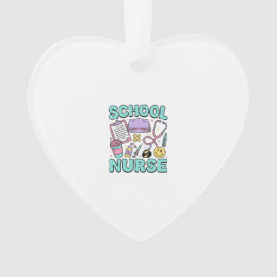 Schulkrankenschwester Vintage-Medizin-Collage-Shir Ornament