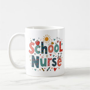 Schulkrankenschwester Whimsical – Personalisierter Kaffeetasse