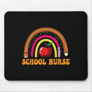 Schulkrankenschwester Zurück zur Schule Regenbogen Mousepad
