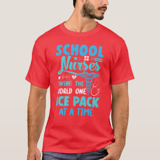 Schulkrankenschwestern retten die Welt mit einem E T-Shirt