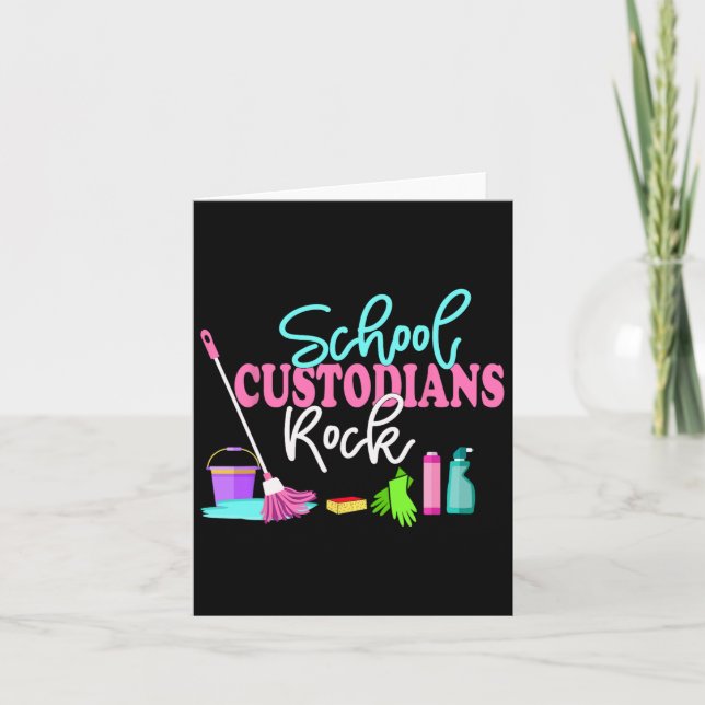 Schulkundler kehren zurück zur Schule - Janitor Ap Karte (Vorderseite)