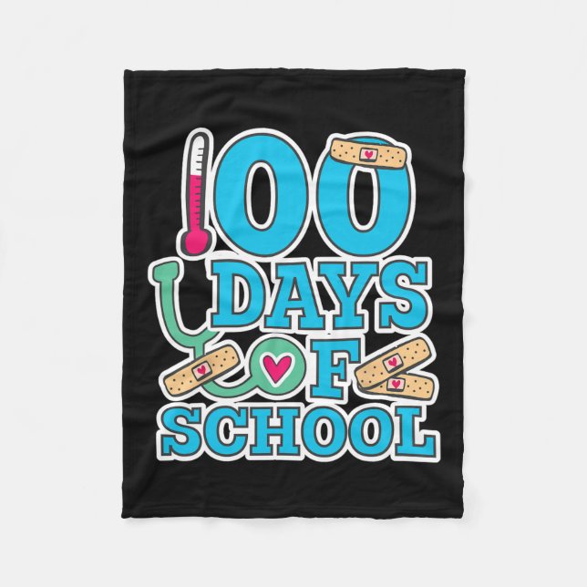 Schulkur 100 Schultage Fleecedecke (Vorderseite)