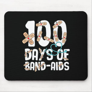 Schulkur 100 Tage Bynd-Aids-Krankenschwester 100 T Mousepad
