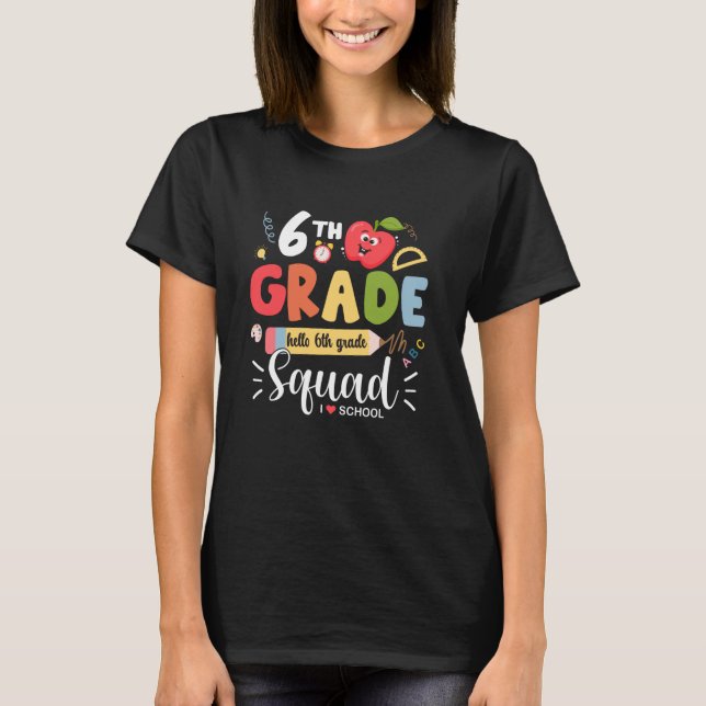 Schullehrer 6. Klasse T-Shirt (Vorderseite)