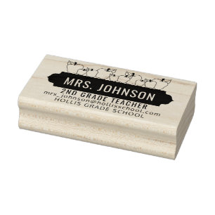 Schullehrer - Apple Design Gummistempel