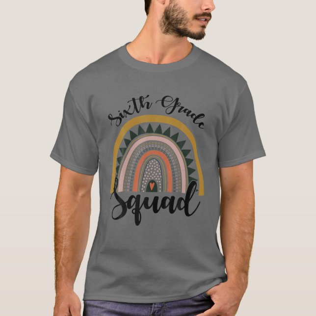 Schullehrer Boho Rainbow T-Shirt (Vorderseite)