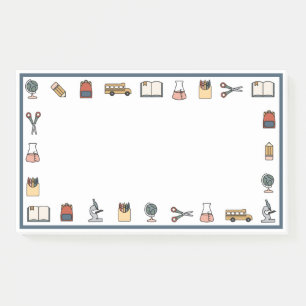 Schullehrer buchen große Notizen