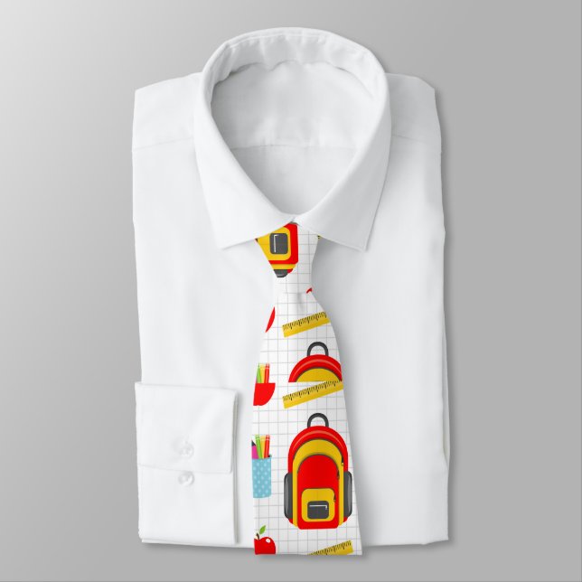 Schullehrer Muster farbenfroh Krawatte (Gebunden)