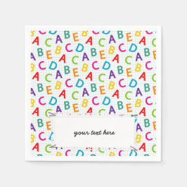 Schullehrer Muster farbenfroh Serviette