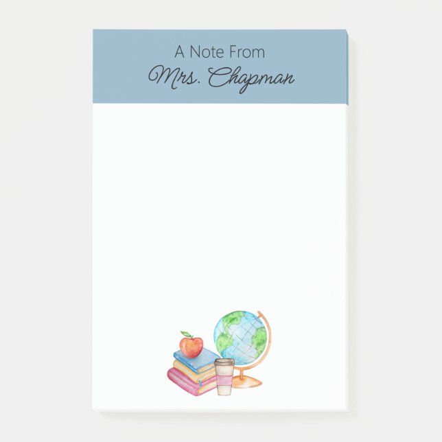 Schullehrer - Nachhinweise Post-it Klebezettel (Vorderseite)