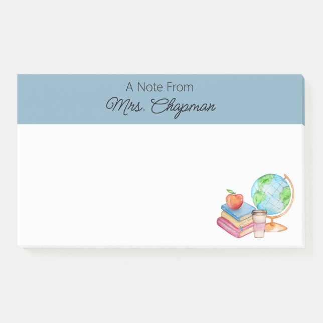 Schullehrer - Nachhinweise Post-it Klebezettel (Vorderseite)