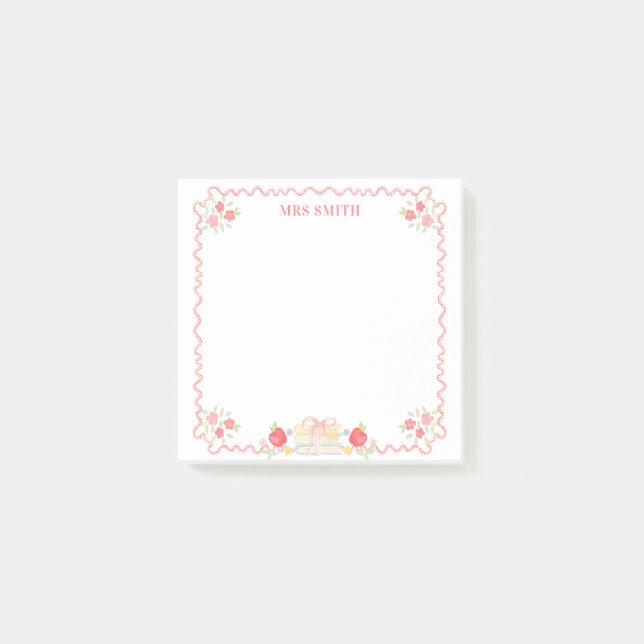 Schullehrer Post-it Klebezettel (Vorderseite)