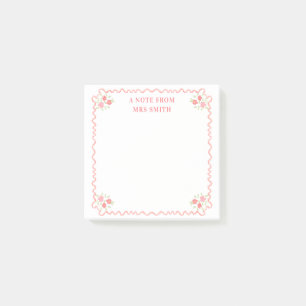 Schullehrer Post-it Klebezettel