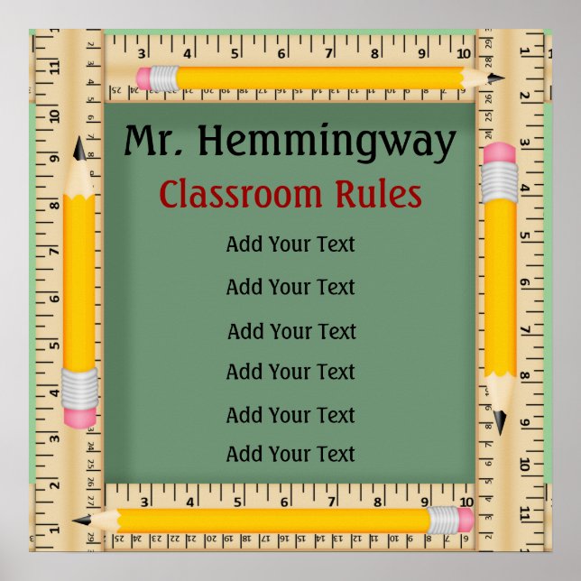 Schullehrer Regeln / Ziele - SRF Poster (Vorne)