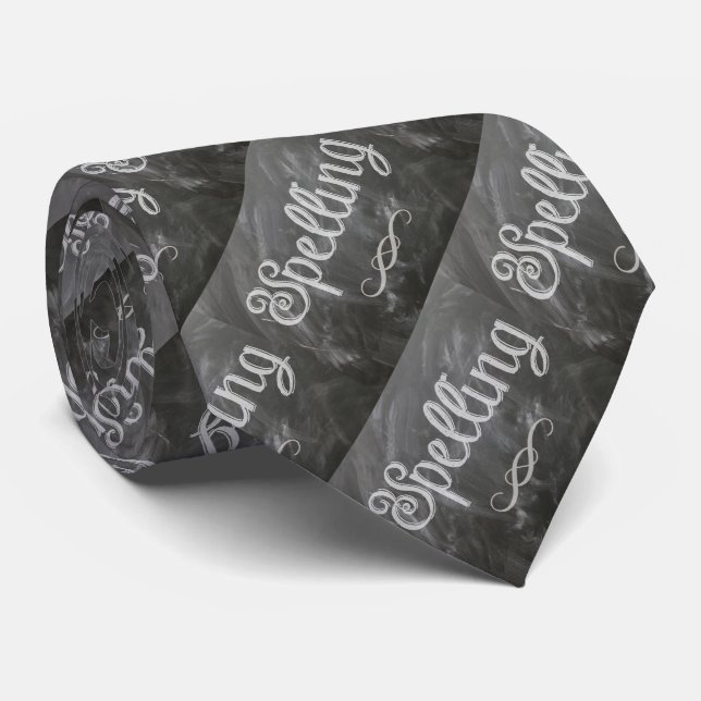 Schullehrer schreiben Blackboard Chalk Necktie Krawatte (Gerollt)