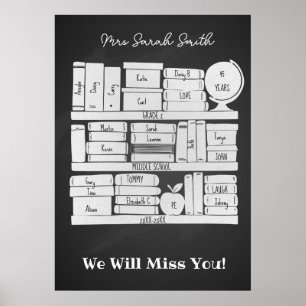 Schullehrer Schulbuch-Ordner iPad pro Poster