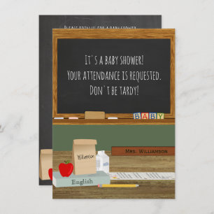 Schullehrer-Thema Kinderdusche Einladung